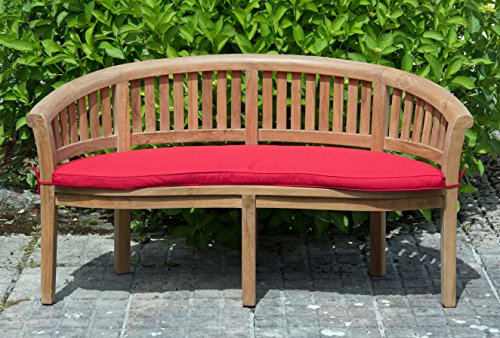 Sustainable Furniture, Sustainable Furniture Cushion for Banana/San Francisco Garden Bench (Cherry Red) Showerproof