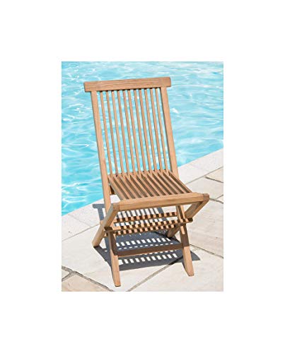 Sustainable Furniture, Sustainable Furniture Set of TWO Classic Teak Folding Garden Chairs, Brown