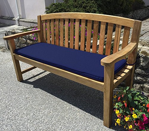 Sustainable Furniture, Sustainable Furniture Three Seater Garden (Cushion only-Bench not Included) (Midnight Blue) Showerproof