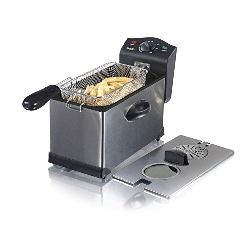 Swan, Swan 3L Stainless Steel Deep Fat Fryer with Viewing Window and Safety Cut Out, Non-Slip, Easy Clean and Adjustable Temperature Control