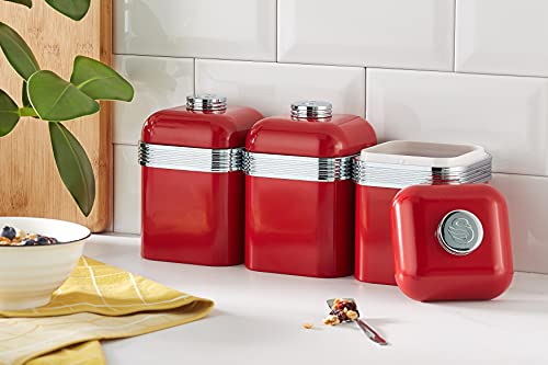 Swan, Swan SWKA1020RN Retro Set of 3 Canisters (Red)