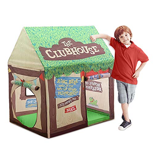 SweHouse, SweHouse Playhouse for Kids Indoor, Kids Play Tent, Toys for Boys and Girls Children Clubhouse Tent with Roll-up Door and Windows
