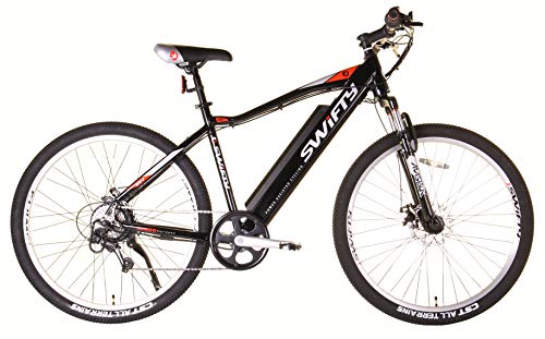 swifty, Swifty Electric Mountain Bike with Semi-Integrated Battery, Black