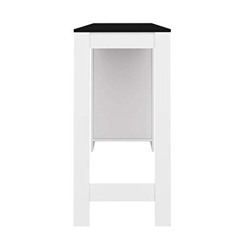 Tema Home, Symbiosis Aravis Bar Table Kitchen Table, Black and White, 50 x 115 x 102.7 cm