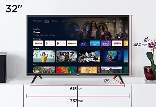 TCL, TCL 32S5209K - 32-inch HD Smart Television with Android TV - HDR & Micro Dimming - Compatible with Google Assistant, Chromecast