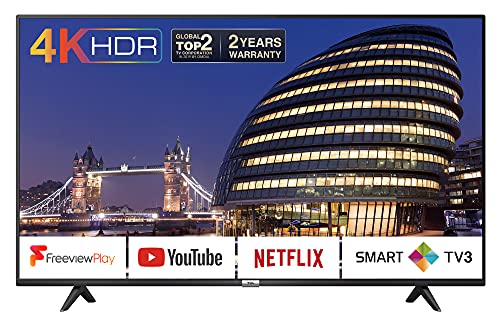 TCL, TCL 43P610K 43-Inch 4K Smart TV 3.0 Ultra HD - Freeview Play / BBC iPlayer / Netflix / YouTube / Smart HDR, Dolby Audio