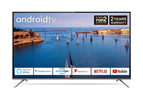 TCL, TCL 43P615K 43 Inch 4K Ultra HD Smart Android TV with Freeview Play, HDR10, Micro Dimming Pro, Prime Video, Netflix, YouTube, Dolby Audio