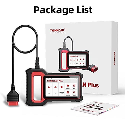 thinkcar, THINKCAR ThinkScan Plus S7 OBD2 Code Reader, 7 System Diagnostic Tool for ABS/SRS/ECM/Transmission/BCM/AC/IC, 5 Optional Reset