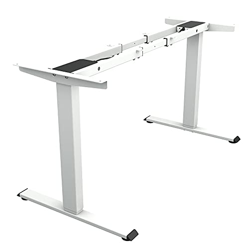 TOPSKY, TOPSKY Dual-Motor Electric Adjustable Standing Computer Desk Frame for Home and Office (White Frame only)