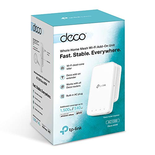 TP-Link, TP-Link Deco M3W AC1200 Whole Home Mesh Wi-Fi System Add-on Unit, wall-plug extender, Work with Amazon Alexa, Router/Wi-Fi