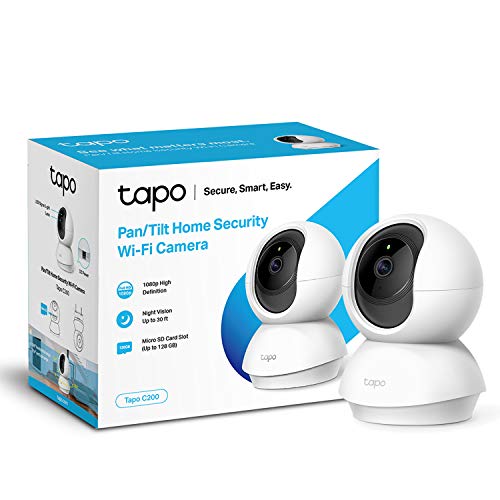 TP-Link, TP-Link Tapo Pan/Tilt Smart Security Camera, Indoor CCTV, 360° Rotational View, Works with Alexa & Google Home, No Hub Required