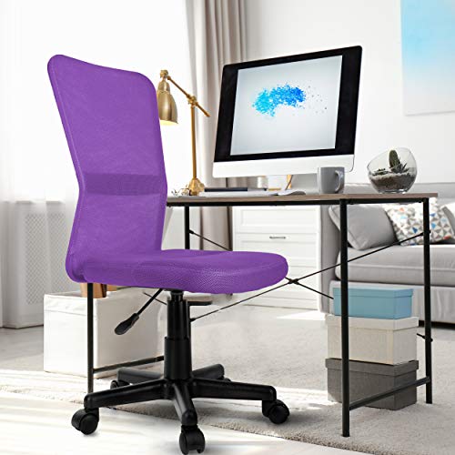 TRESKO, TRESKO Office Chair Swivel Desk, 7 colours available, with nylon casters, continuously height-adjustable, upholstered seat, ergonomically