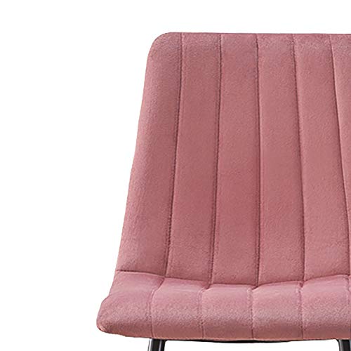 TUKAILAi, TUKAILAi 2 PCS Pink Velvet Dining Chairs Kitchen Chairs Living Room Chairs with Sturdy Metal Legs Reception Chairs Set of 2 with Backrest and Padded