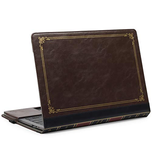 TT TYTX, TYTX MacBook Pro 13 Inch Leather Case 2020 2019 2018 2017 2016 Release A2338 A2251 A2289 A2159 A1989 A1706 A1708, Leather Laptop Protective Folio Book Cover, Brown