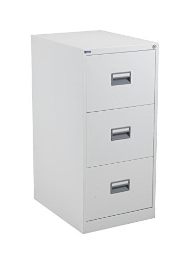 Talos, Talos Heavy Duty Steel Filing Cabinet, 40 kg Drawer Tolerance, White, 3