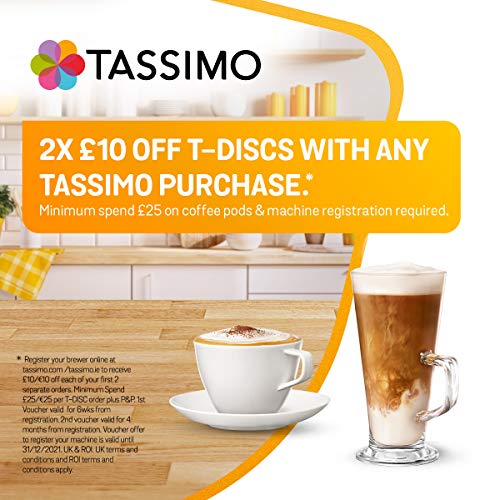 Tassimo, Tassimo Bosch My Way 2 TAS6503GB Coffee Machine, 1500 Watt, 1.3 Litre - Red