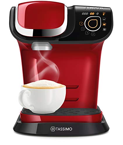 Tassimo, Tassimo Bosch My Way 2 TAS6503GB Coffee Machine, 1500 Watt, 1.3 Litre - Red