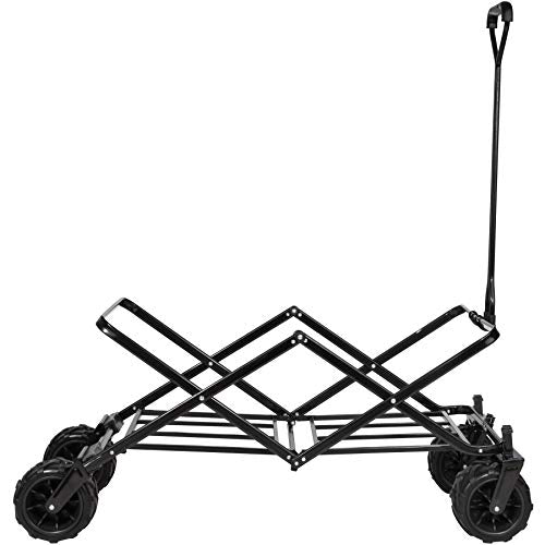 TecTake, TecTake 800576 - Collapsible Handcart, Frame made from sturdy Steel tubing, Collapses in one Motion (Green | No. 402911)