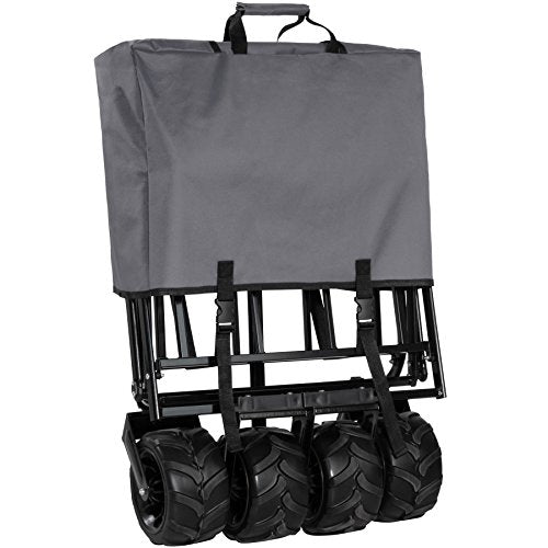 TecTake, TecTake 800576 - Collapsible Handcart, Frame made from sturdy Steel tubing, Collapses in one Motion (Grey | No. 402910)