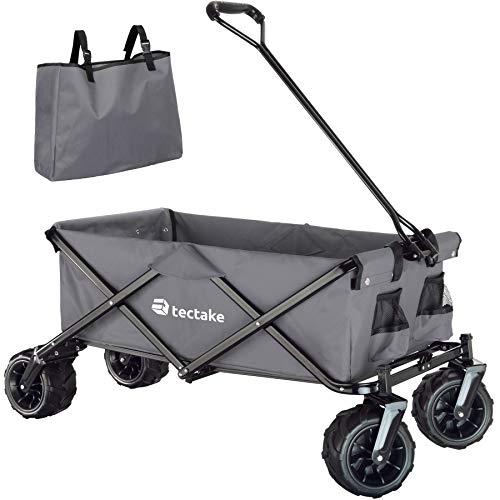 TecTake, TecTake 800576 - Collapsible Handcart, Frame made from sturdy Steel tubing, Collapses in one Motion (Grey | No. 402910)