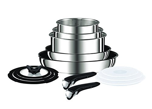 Tefal, Tefal Ingenio Pots and Pans Set, Stainless Steel, 13-Piece, Induction