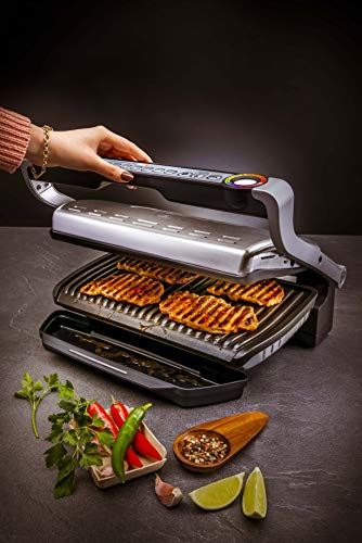 Tefal, Tefal OptiGrill+ XL GC722D40 Intelligent Health Grill, 9 Automatic Settings, Stainless steel, 2000W, 6-8 Portions