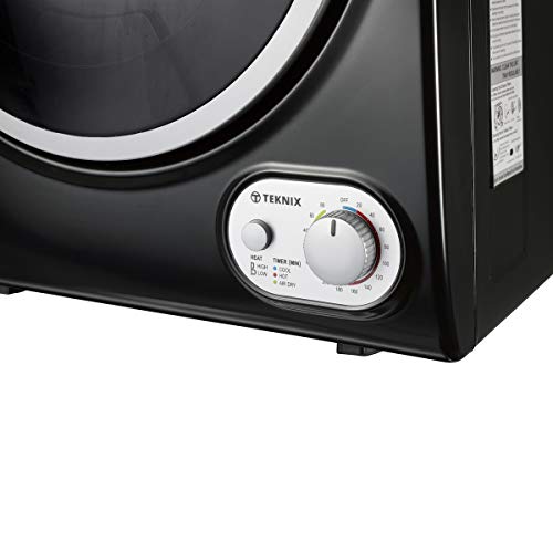 Teknix, Teknix TKDV25B 2.5kg Load Compact Tumble Dryer Black