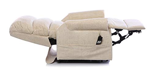 Morris Living, The Augusta - Dual Motor Riser Recliner Mobility Chair in Soft Fabric Finish - Cream