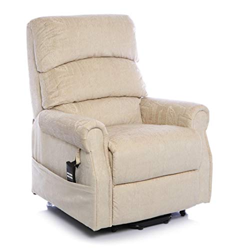 Morris Living, The Augusta - Dual Motor Riser Recliner Mobility Chair in Soft Fabric Finish - Cream