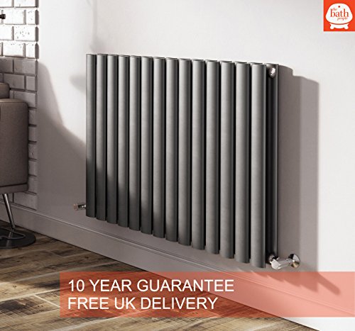 The Bath People, The Bath People 24531 Ingarsby Vertical Double Panel Column Radiators-600 x 820 x 78, Anthracite Grey