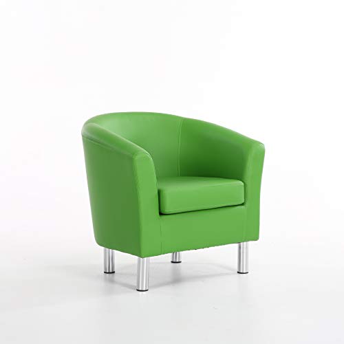 The Home Garden Store, The Home Garden Store Camden Leather Tub Chair Armchair Dining Living Room Office Reception Hotel (Green)
