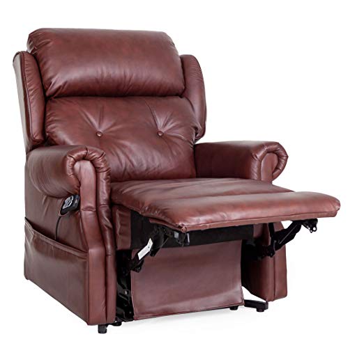 Elite Care, The Oakworth Dual motor riser recliner mobility chair with additional powered headrest - Chestnut Leather