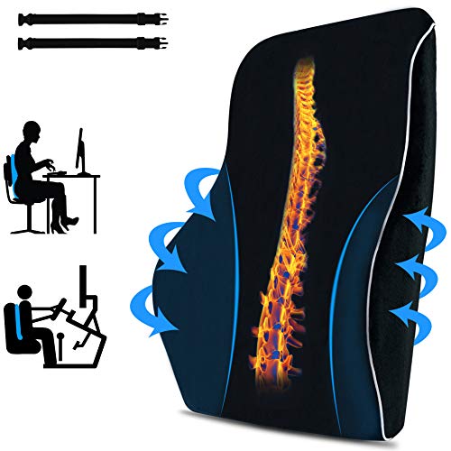 TheComfortZone, TheComfortZone Back Support Cushion for Back Pain, Lumbar Support Cushion for Office Chair- Sciatica Cushion- Car Seat Cushion & Back Cushion Works as Back Support Pillow