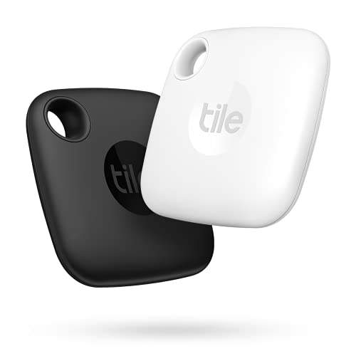 Tile, Tile Mate (2022) Bluetooth Item Finder, Pack of 2, 60 m finding range, works with Alexa and Google Home, iOS and Android Compatible