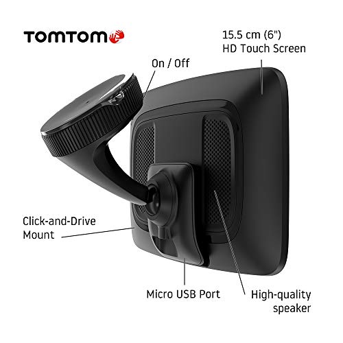 TomTom, TomTom Car Sat Nav GO Discover, 6 Inch, with Traffic Congestion and Speed Cam Alerts thanks to TomTom Traffic, World Maps