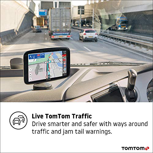 TomTom, TomTom Truck Sat Nav GO Expert, 6 Inch HD Screen, with Custom Large Vehicle Routing and POIs, Traffic Congestion Thanks to TomTom Traffic