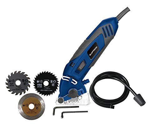 Allied UK, ToolTronix Mini Circular Saw Strong Tool 54.8mm with Wood Tile Metal Blades 400W