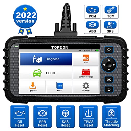 Topdon, Topdon ArtiDiag600 OBD2 Scanner, 4 System Diagnostic Tool for Engine Transmission ABS SRS, Oil/EPB/SAS/TPMS Reset, Throttle matching