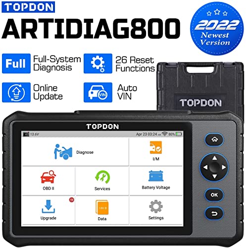 Topdon, Topdon Car Diagnostic Tool ArtiDiag800, OBD2 Scanner with AutoVIN, AutoScan, 26 Maintenance Service, Oil Reset, ABS Bleeding, Injector