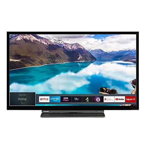 Toshiba TV, Toshiba 24WL3A63DB 24-Inch HD Ready Smart TV with Freeview Play - Black/Silver (2019 Model)