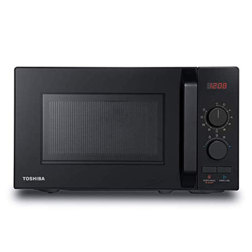 Toshiba, Toshiba 800 w 20 L Microwave Oven with 8 Auto Menus, 5 Power Levels, Mute Function, and LED Cavity Light - Black