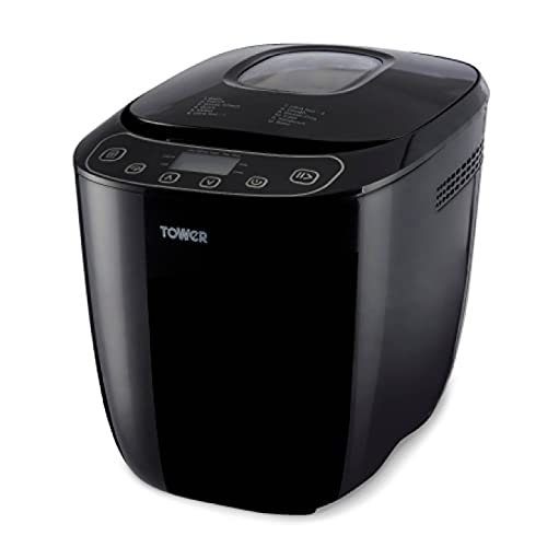 Tower, Tower T11003 2 lb Digital Bread Maker with 12 Automatic Programs, 13 Hours Delay Timer, 60 Minutes Keep Warm Function, Adjustable Crust