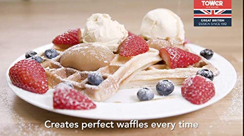 Tower, Tower T27020 3-in-1 Deep Fill Sandwich Maker with Interchangeable Waffle Plates, Stainless Steel
