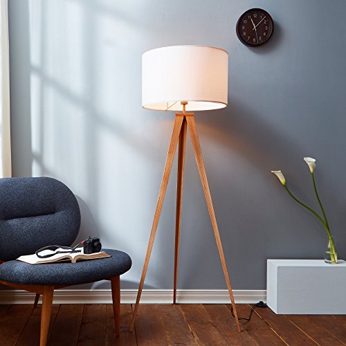 Versanora, Tripod Floor Lamp with White Shade by Versanora Modern Lighting VN-L00007-UK