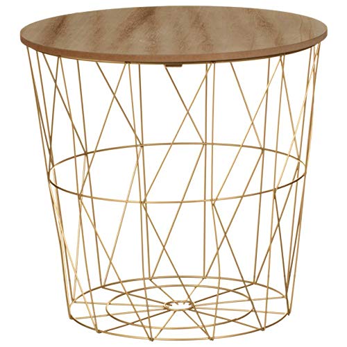 Tromso, Tromso Basket Side Table With Removable Top Extra Storage for Toys/Books Living Room/Bedroom Decor