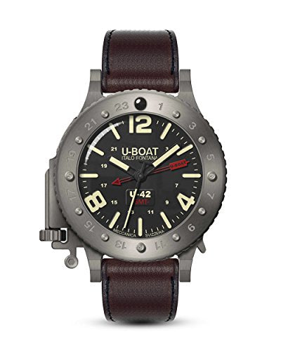 U-Boat, U-Boat U-42 Automatic Watch, Titanium, 50mm, 3 atm, GMT, Limited Edition, 8095