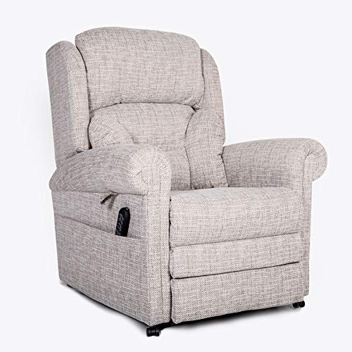 Fenetic Wellbeing, UK British Made - Cullingworth Dual Motor Riser Recliner Chair - Powered headrest and Lumbar Control - 5 Year Warranty - Free Home