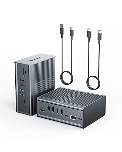 Dolovo, USB C Universal Laptop Docking Station,5K Display Docking Station with 6 USB Ports,DP,SD/TF,Gigabit Ethernet and Audio Jack Compatible