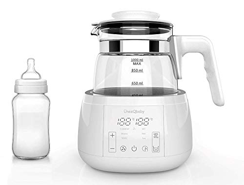 ÜneeQbaby, ÜneeQbaby Baby Formula Kettle - 2020 New Night Light Function with Built in Thermostat, for Bottle Feeding, Totally Silent
