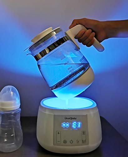 ÜneeQbaby, ÜneeQbaby Baby Formula Kettle - 2020 New Night Light Function with Built in Thermostat, for Bottle Feeding, Totally Silent
